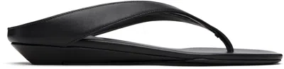 Loulou De Saison Black Coda Nappa Leather Sandals