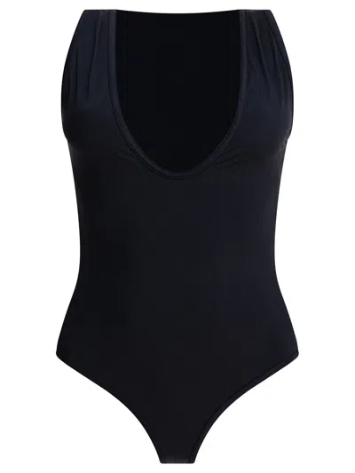 Loulou De Saison Black Elasthane Swimwear In Blue