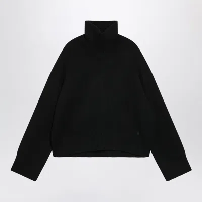 Loulou De Saison Wool-blend High-neck Sweater In Black