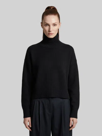 Loulou De Saison Jonah Turtleneck Knitted Sweater In Black