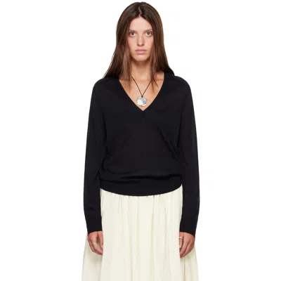 Loulou De Saison Black Julio Lds Fluid Cashmere Sweater