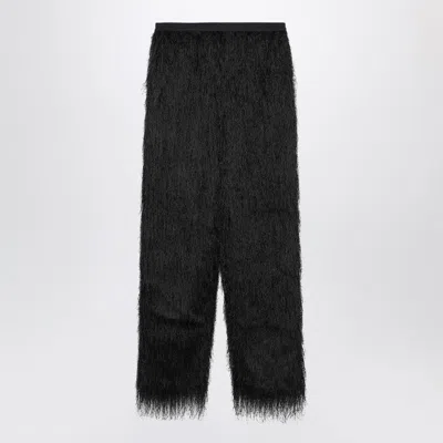 Loulou De Saison Black Reed Fringed Trousers