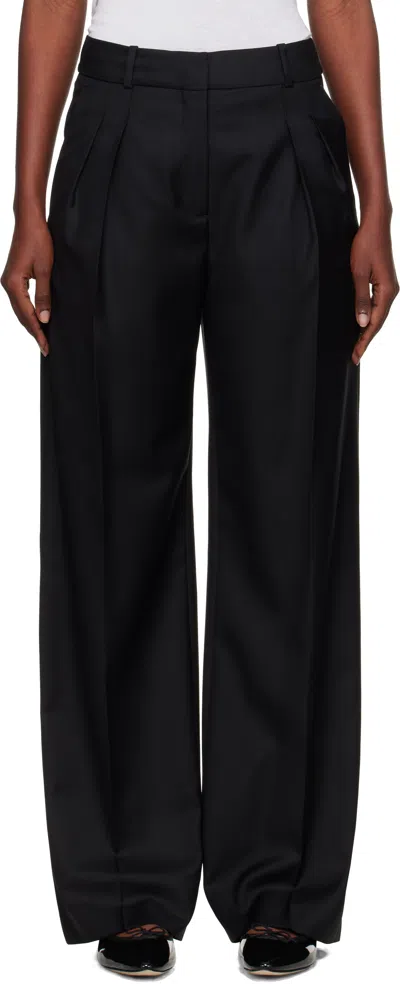 Loulou De Saison Black Sbiru Lds Straight Leg Trousers