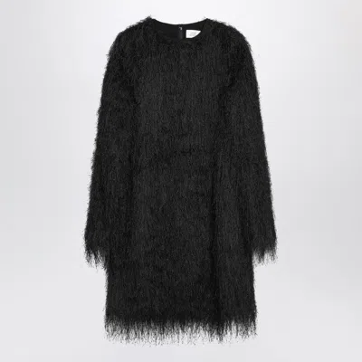 Loulou De Saison Black Tina Fringed Dress
