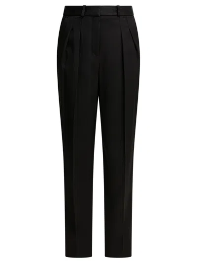 Loulou De Saison Alio Pleated Tailored Pants In Black