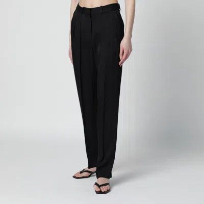 Loulou De Saison Black Wool-blend Trousers