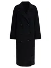 Loulou De Saison Black Wool Cashmere Coat In Gray