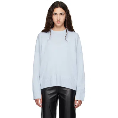 Loulou De Saison Blue Anton Lds Cashmere Sweater In Light Blue