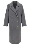 Loulou De Saison Borneo Lds Grey Melange Coat In Gray