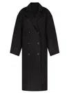 Loulou De Saison Borneo Coat Woman Black In Black