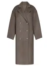 Loulou De Saison Borneo Coat Woman Taupe In Brown