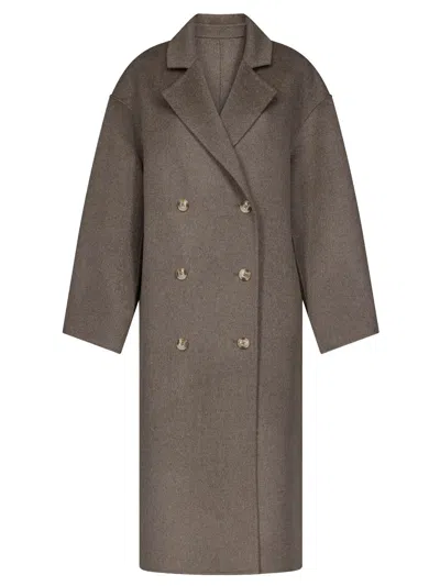 Loulou De Saison Borneo Coat Woman Taupe In Brown