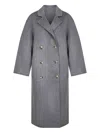 Loulou De Saison Borneo Lds Grey Melange Coat In Gray