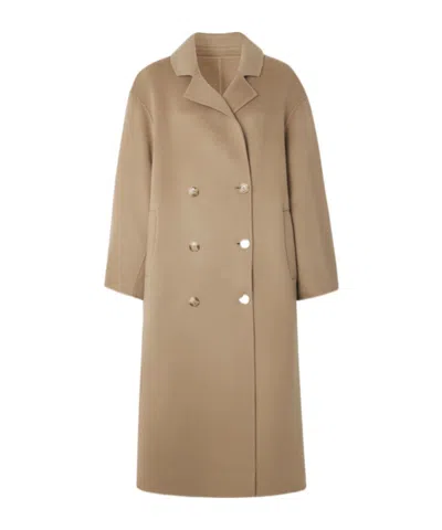 Loulou De Saison Borneo Double-breasted Wool And Cashmere-blend Coat In Brown