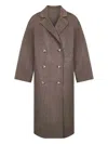 Loulou De Saison Borneo Oversized Double-breasted Wool And Cashmere-blend Coat In Brown