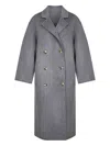 Loulou De Saison Borneo Lds Grey Melange Coat In Gray