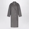 Loulou De Saison Borneo Lds Grey Melange Coat In Gray