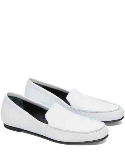 Loulou De Saison Boros Lds Topstitching Loafers In White