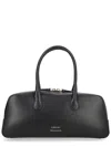 Loulou De Saison Seth Calf Leather Rectangular Handbag In Black