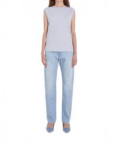 Loulou De Saison Brani Sleeveless Tank Top In Grey Melange In Blue