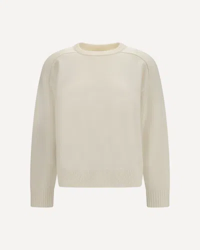 Loulou De Saison Breha Wool Cashmere Blend Sweater In White