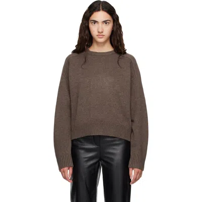 Loulou De Saison Brown Breha Wool Cashmere Blend Sweater In Grizzly
