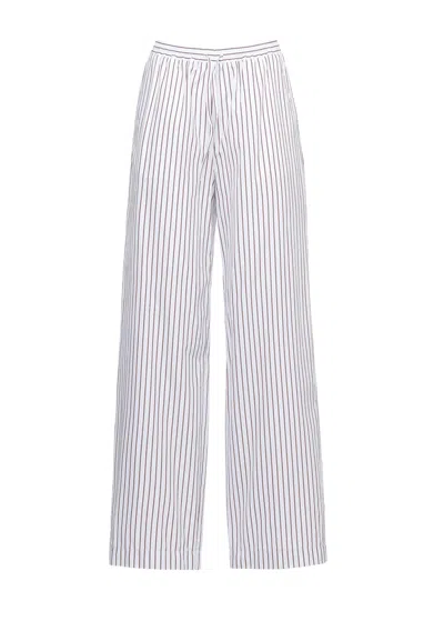 Loulou De Saison Relaxed Wide-leg Trousers With Vertical Stripes In Multi