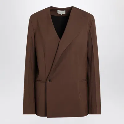 Loulou De Saison Brown Double-breasted Wool Jacket
