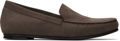 Loulou De Saison Brown Pesaro Soft Suede Loafers