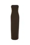 Loulou De Saison Brown Stretch Wool Shilo Dress In Brown