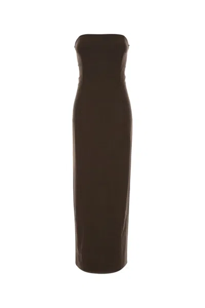 Loulou De Saison Brown Stretch Wool Shilo Dress