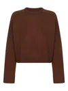 Loulou De Saison Angus Lightweight Cashmere Sweater In Brown