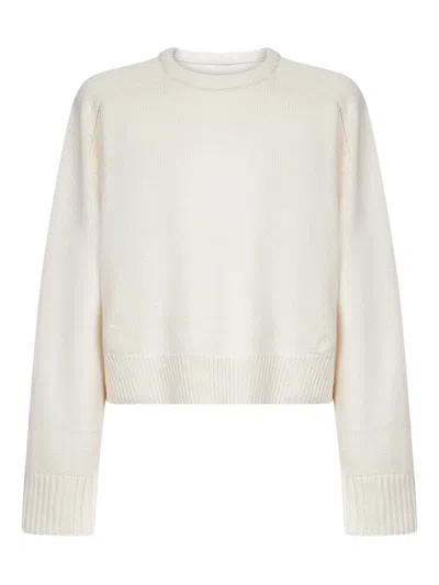 Loulou De Saison Bruzzi Crew-neck Sweater In White