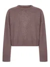 Loulou De Saison "bruzzi" Lds Cropped Sweater Clothing In Brown
