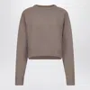 Loulou De Saison Bruzzi Lds Taupe Melange Sweater In Gray