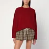 Loulou De Saison Burgundy Cashmere Sweater In Red