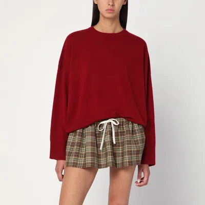 Loulou De Saison Burgundy Cashmere Sweater In Red