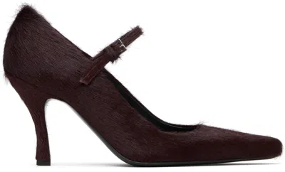 Loulou De Saison Burgundy Kabel Pony-effect Leather Heels