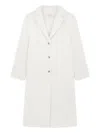 Loulou De Saison Button-fastening Alpaca Wool-blend Coat In White