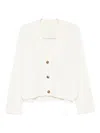 Loulou De Saison Button-fastening Ribbed Cardigan In Neutral