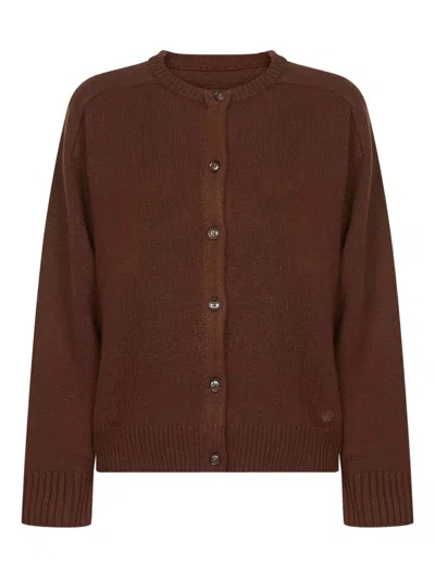 Loulou De Saison Button-front Cardigan In Brown
