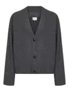 Loulou De Saison Button-front Cashmere Cardigan In Black