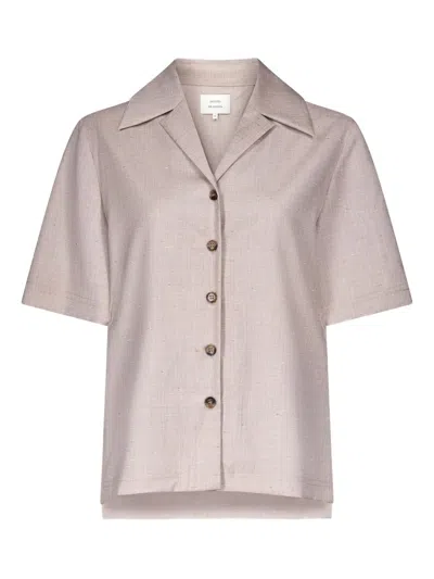Loulou De Saison Button Short-sleeve Shirt In Pink