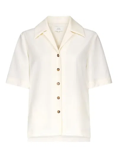 Loulou De Saison Button Short-sleeve Shirt In Neutral