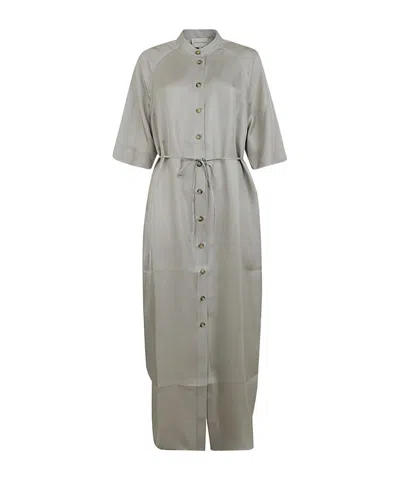 Loulou De Saison Button-front Dress In Gray