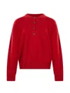 Loulou De Saison Button-placket Sweater In Red