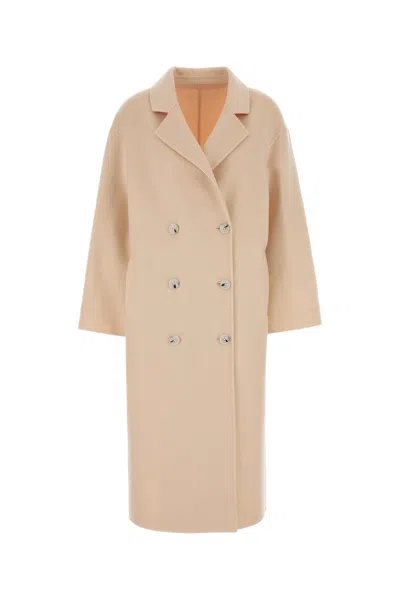 Loulou De Saison Pastel Pink Wool Blend Borneo Coat In Neutral