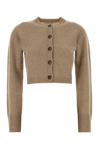 Loulou De Saison Cappuccino Cashmere Zephir Cardigan In Multi