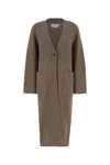 Loulou De Saison Cappuccino Wool Blend Smet Cardigan In Brown