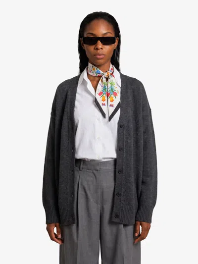 Loulou De Saison Cardigan Duca Carbone In Gray